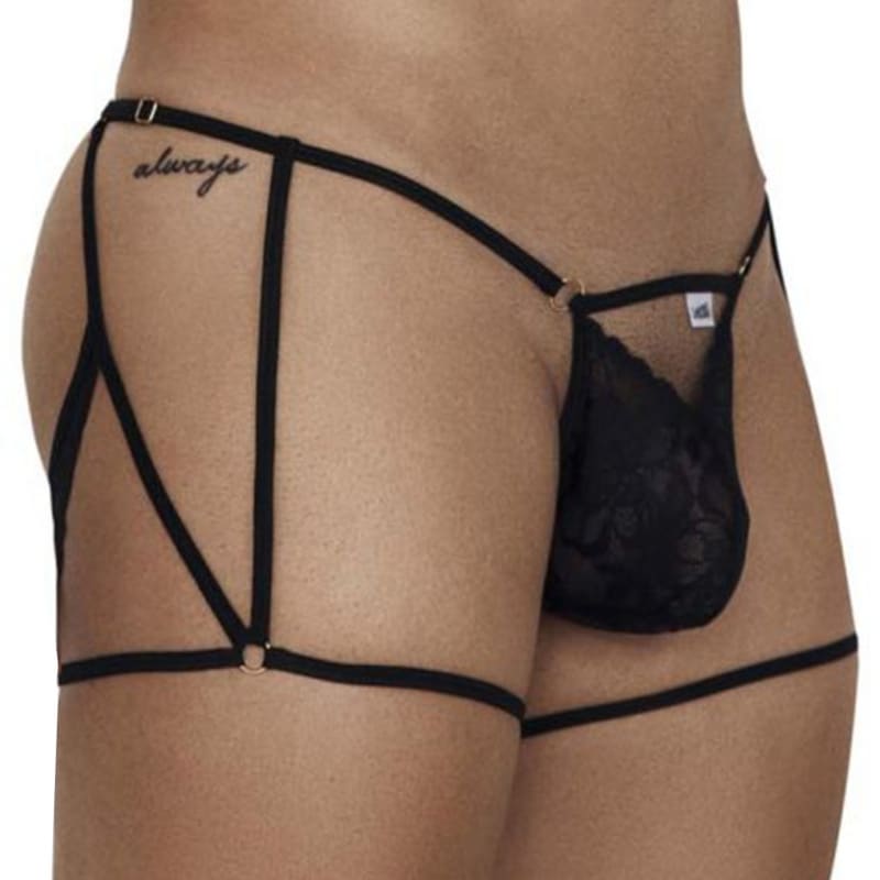  Mini String Jarretière Dentelle Noir