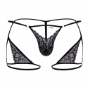  Mini String Jarretière Dentelle Noir