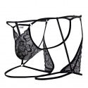  Mini String Jarretière Dentelle Noir