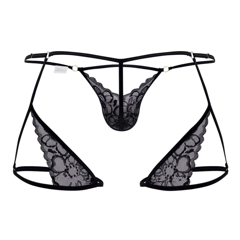  Mini String Jarretière Dentelle Noir