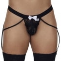  Slip Jarretière Dentelle Noir