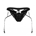  Lace Garter Briefs - Black