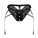  Slip Jarretière Dentelle Noir