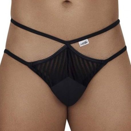  Bottomless Mesh Briefs - Black
