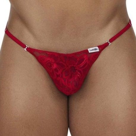  String Ficelle Dentelle Rouge