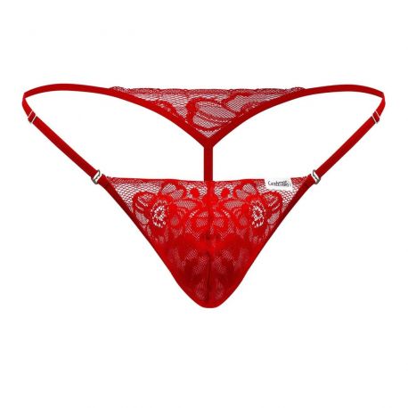 String Ficelle Dentelle Rouge