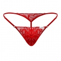  String Ficelle Dentelle Rouge