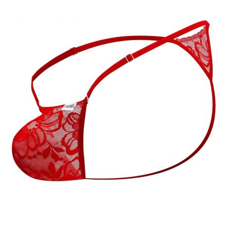  String Ficelle Dentelle Rouge