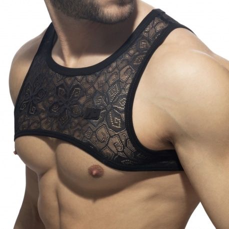 Addicted Harnais Dentelle Florale Noir