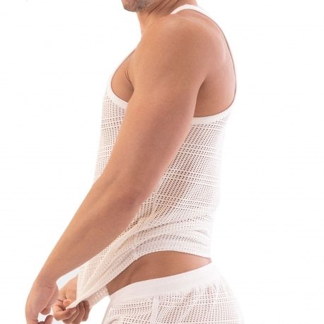 Barcode Lunt Mesh Tank Top - White