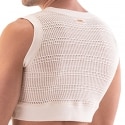Barcode T-Shirt Crop Luz Mesh Beige