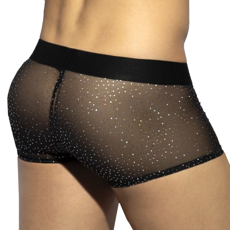 ES Collection Glitter Net Trunks - Black