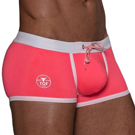 TOF Paris Boxer de Bain Neon Rose Fluo