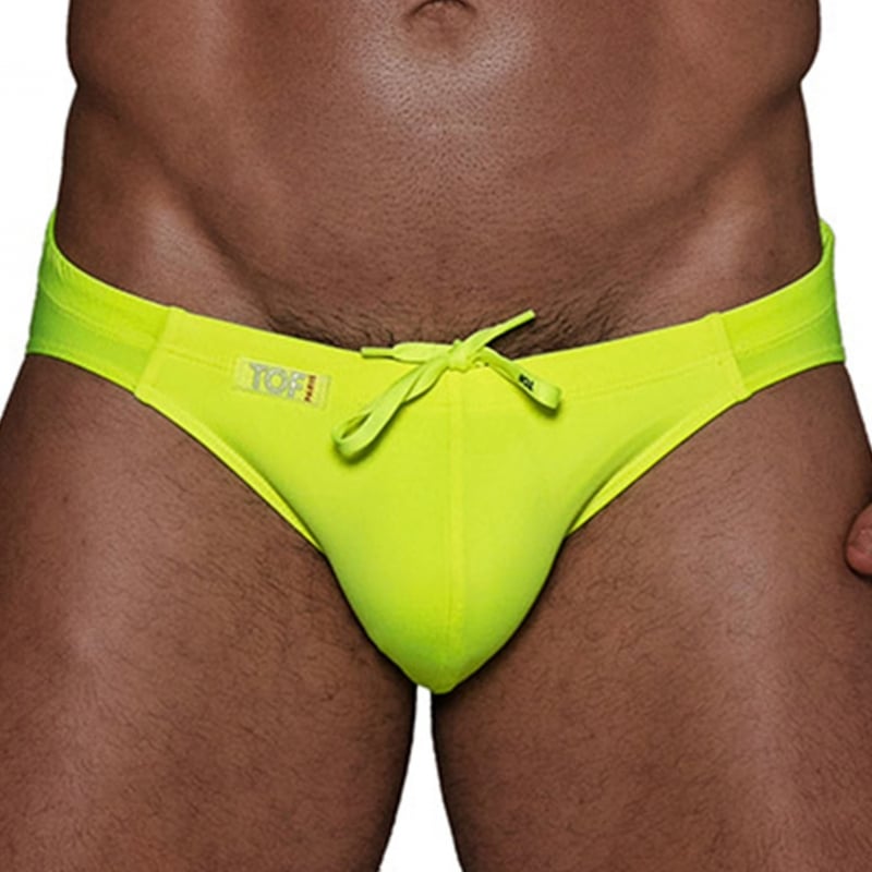 TOF Paris Neon Swim Bikini Briefs - Neon Yellow