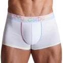 Rounderbum Neon Pride Padded Trunks - White