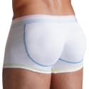 Rounderbum Neon Pride Padded Trunks - White