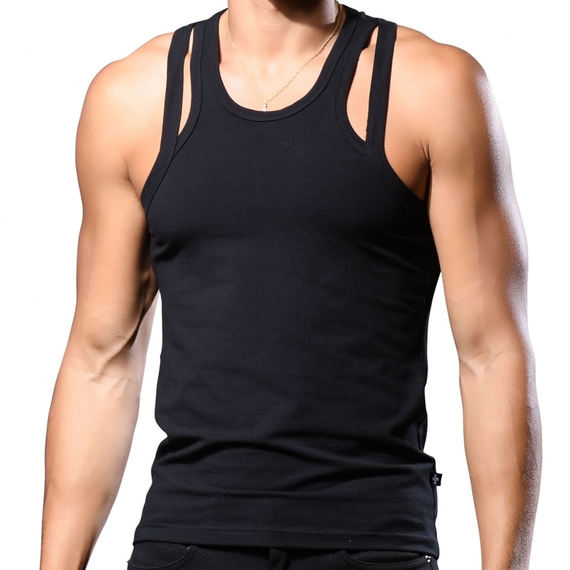 Andrew Christian Débardeur Unleashed Double Strap Noir