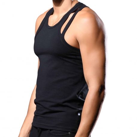 Andrew Christian Débardeur Unleashed Double Strap Noir