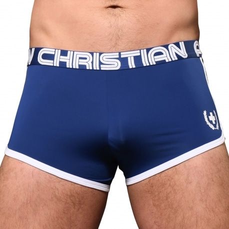 Andrew Christian Short Runner Stretch VPL Bleu Marine