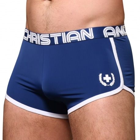 Andrew Christian Short Runner Stretch VPL Bleu Marine