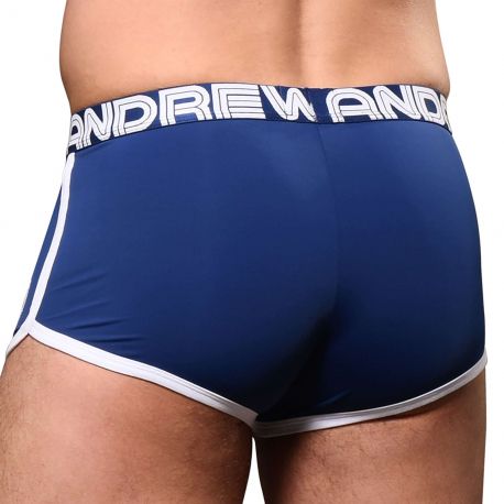 Andrew Christian Stretch VPL Runner Shorts - Navy