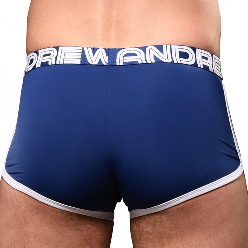 Andrew Christian Stretch VPL Runner Shorts - Navy