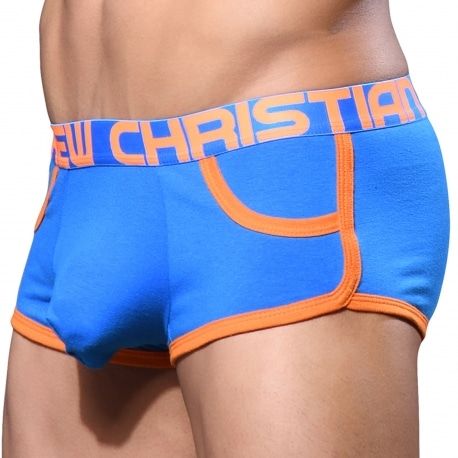 Andrew Christian Shorty Almost Naked Retro Pocket Bleu Electrique