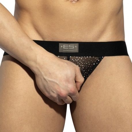 ES Collection Jock Strap Net Glitter Noir