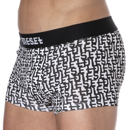 Diesel DSL Cotton Boxer Briefs - White - Black