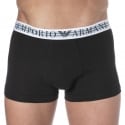 Emporio Armani Mixed Waistband Cotton Boxer Briefs -  Black - White