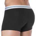 Emporio Armani Mixed Waistband Cotton Boxer Briefs -  Black - White