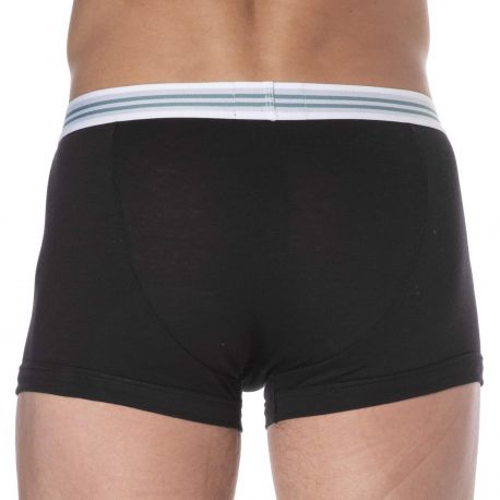 Emporio Armani Boxer Mixed Waistband Coton Noir - Blanc