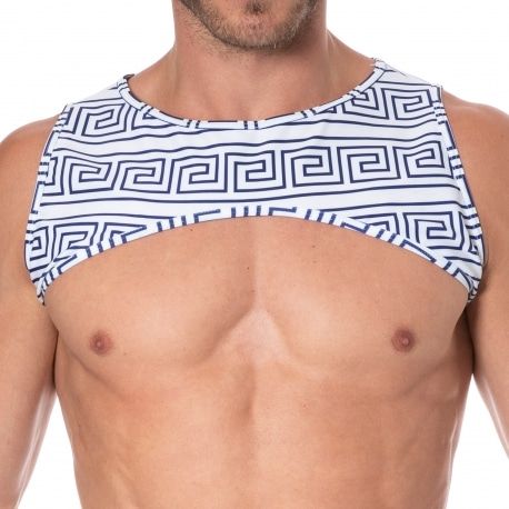  Greek Frame Harness - White - Blue