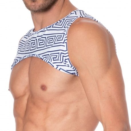  Greek Frame Harness - White - Blue