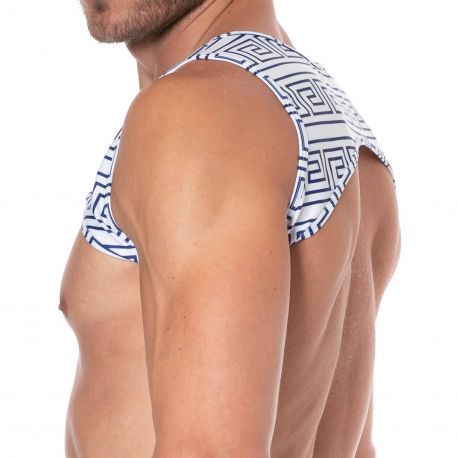  Greek Frame Harness - White - Blue