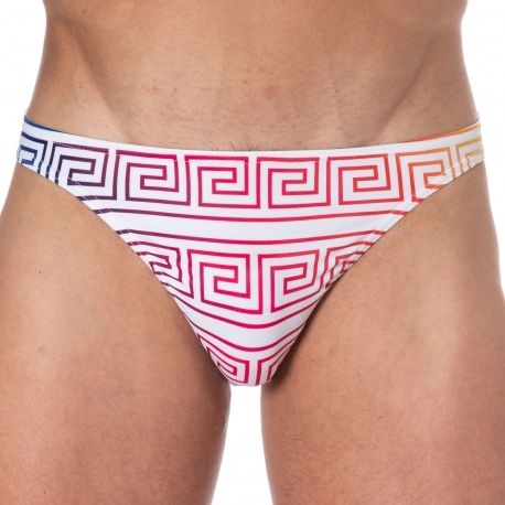  Slip de Bain Greek Frame Arc-en-Ciel