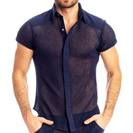 L'Homme invisible Chemisette Madrague Bleu Marine