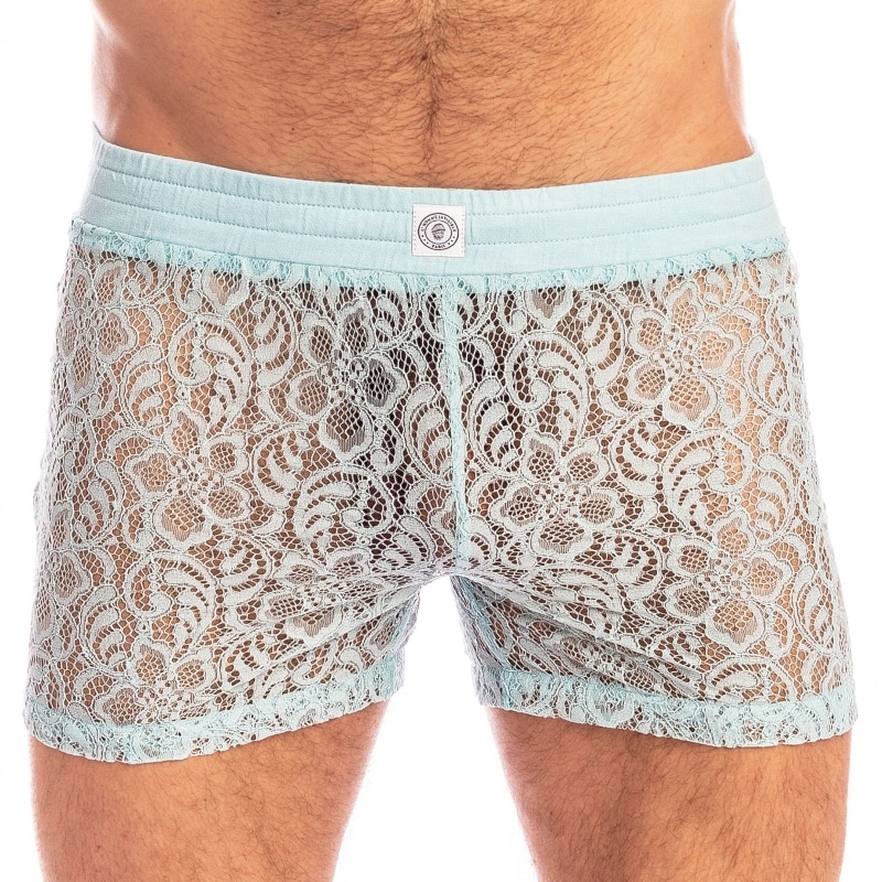 L'Homme invisible Fleur d'Ether Lounge Shorts - Ice Blue