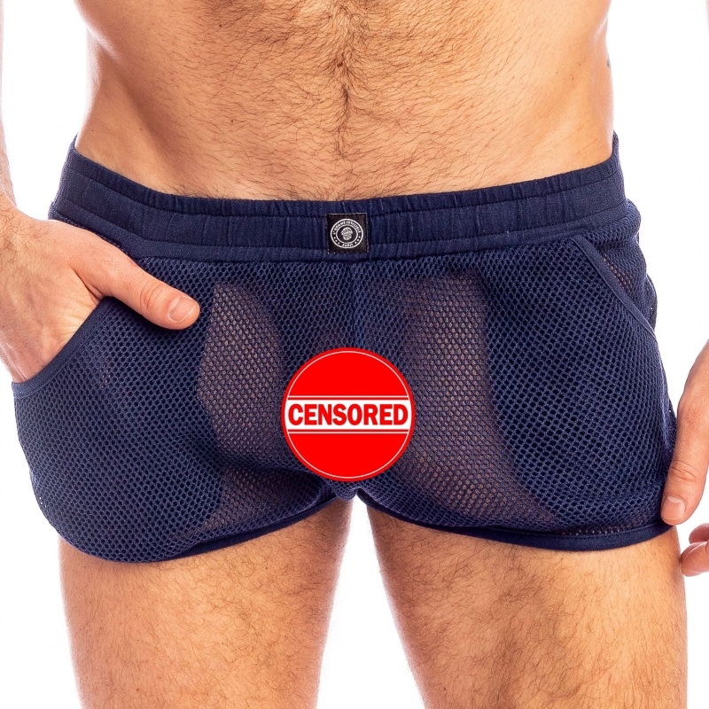 L'Homme invisible Madrague Split Shorts - Navy