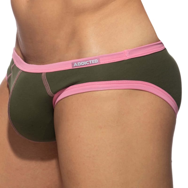 Addicted 3-Pack Twink Cotton Briefs - Orange è Grey - Khaki