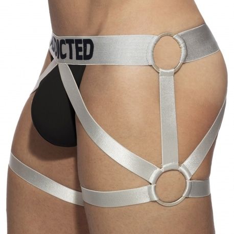 AD Fetish AD Party Leg Harness - Silver