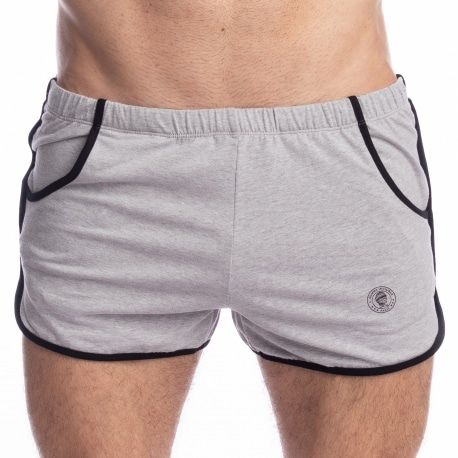 L'Homme invisible Louspo Split Shorts - Heather Grey