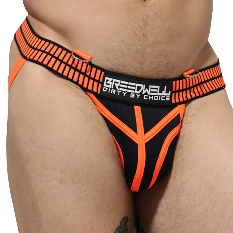  Hybred Jock - Black - Neon Orange