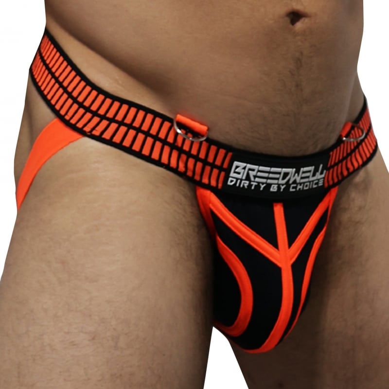  Hybred Jock - Black - Neon Orange