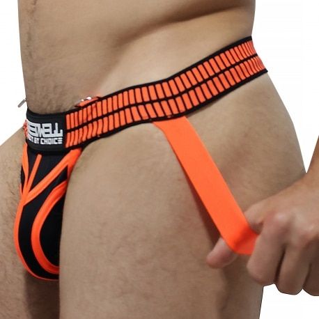  Hybred Jock - Black - Neon Orange