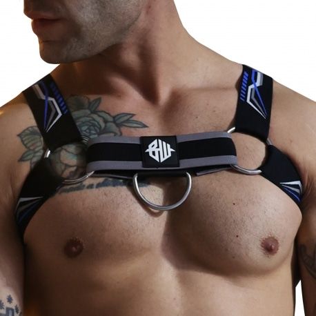  Harnais Cyber Nights Noir - Bleu
