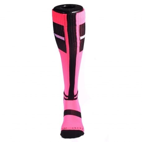  Chaussettes Hautes Infinity Rose Fluo