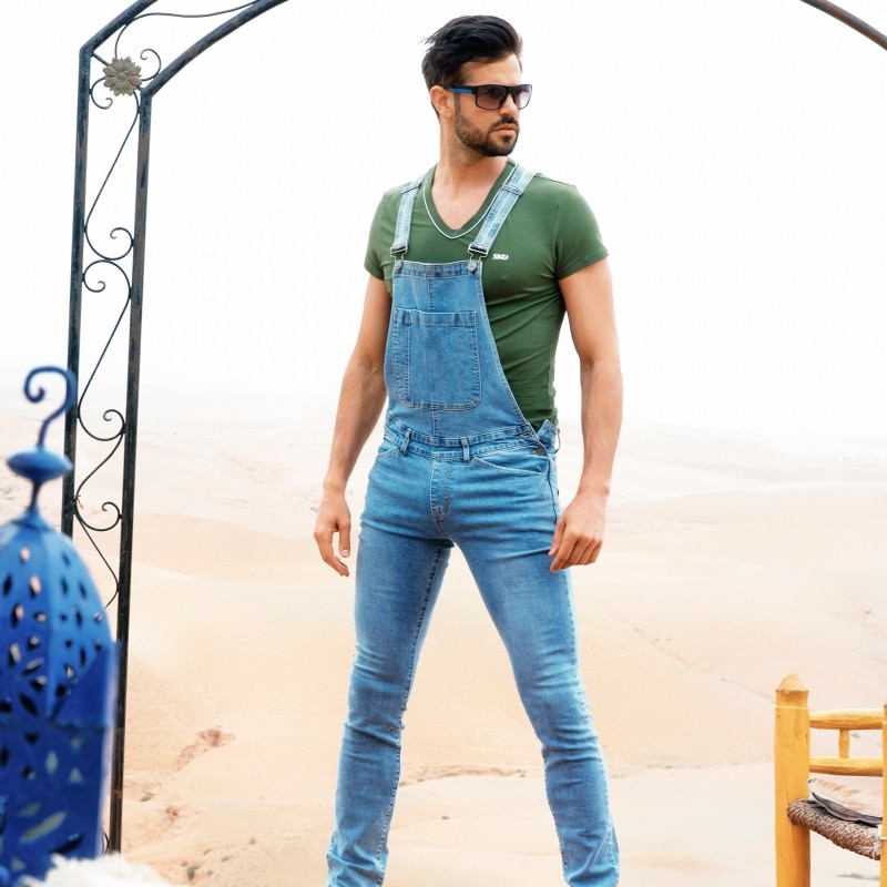 SKU Long Jeans Overalls - Indigo Blue