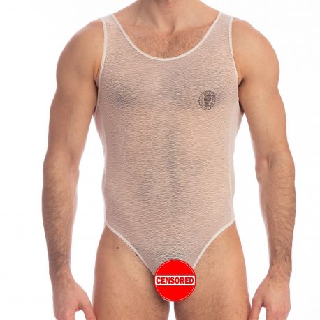 L'Homme invisible La Crème Thong Bodysuit  - Cream