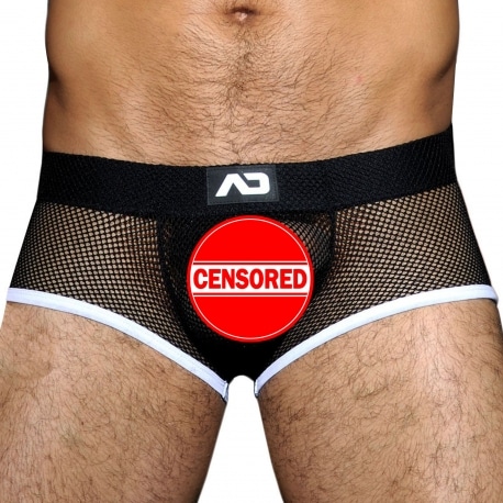 AD Fetish Shorty Mesh Fetish Noir - Blanc